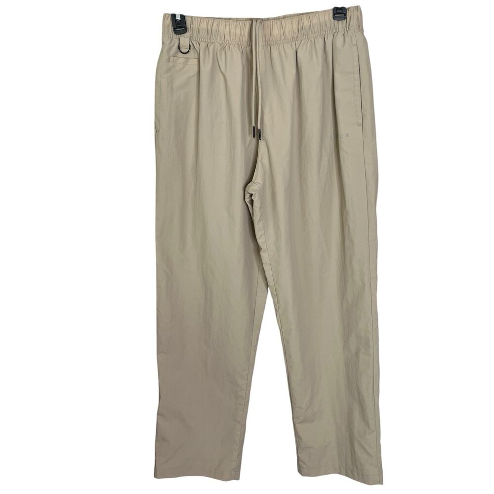 YoungLA 201 Off The Grid Pants Size L Mesh Lined Zip Pockets Lightweight Beige